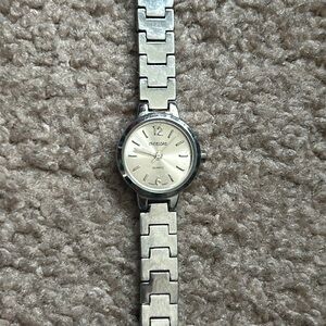 Overload women’s vintage Y2K dainty silver stainless steel bracelet watch‎